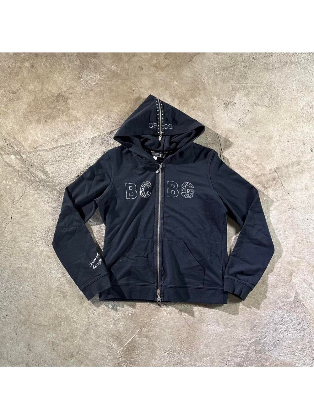 Black bcbmaxazria zip up hoodie